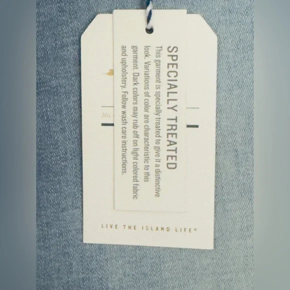 Tommy Bahama Boracay® Indigo Raw-Edge Midi Bleach Wash Denim Skirt Size 6. NWT - Picture 11 of 14